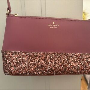 Kate Spade Mauve and Glitter crossbody bag
